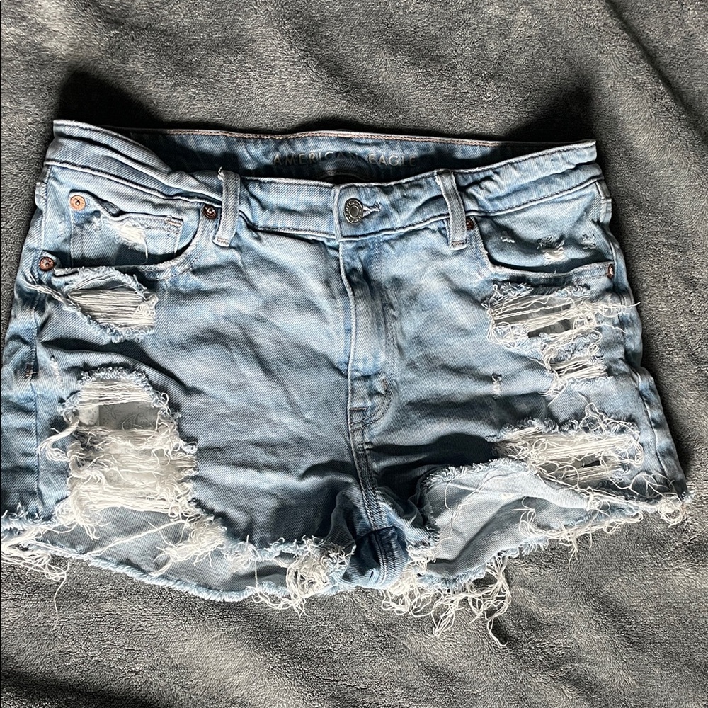 AE Light Blue Denim Shorts
